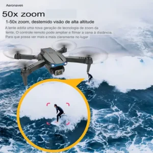 Drone E99 4k Wifi 2 Dupla Hdcâmeras Profissional Cor Preto - Imagem 5