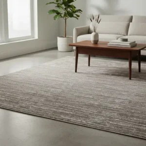 Tapete Para Sala Antiderrapante Jacquard Marrom 140x200cm Lavável - Imagem 6