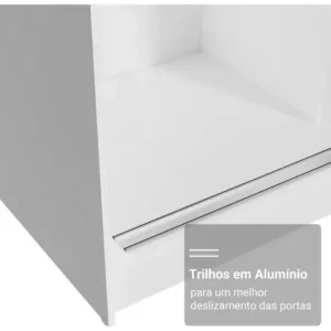 Guarda-roupa Casal Armário Quarto Reno Madesa 3 Portas De Correr Esp Branco 1095H91E - Imagem 7