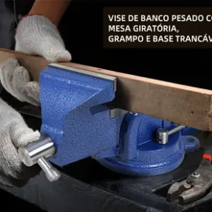 Morsa Torno De Bancada N°5 Profissional Com Mordente Fixo - Imagem 10