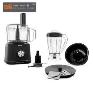 Multiprocessador Philco 5 em 1 1000W com Liquidificador 2,2L Preto PMP11A - Imagem 1