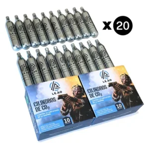 Kit Airsoft 20 Cilindros/capsulas Co2 12g Pistola Pressão - Imagem 3