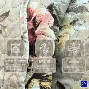 Kit Colcha Cobre Leito 3 Peças Dupla Face Casal Queen King - Imagem 10