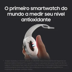 Smartwatch Samsung Galaxy Watch 8 40mm BT GPS, Branco com Pulseira Milanês Cinza-escuro - Imagem 9
