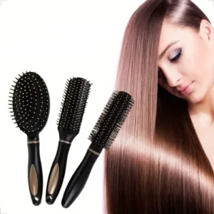Kit 3 Escova De Cabelo Modeladora Acolchoada E Reta Atacado - Imagem 10