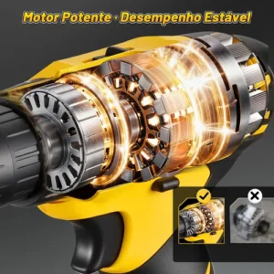 Parafusadeira E Furadeira Cor 2 Baterias Sem Fio 18v Soarfly - Imagem 10