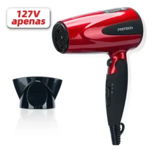 Secador de Cabelo Pritech Profissional Portátil 1200W Com Ar Frio para Viagem e Cabelos Cacheados - Imagem 11