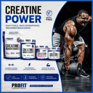 Creatina Monohidratada Power 300g Refil Profit Sabor Natural - Imagem 6