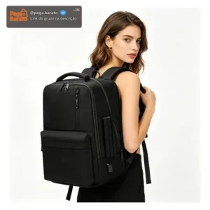 Mochila feminina, impermeável, reforçada, com capacidade expansível de 25 a 40 L, capaz de acomodar um laptop de 15,6 polegadas, com porta de carregamento SUB - Imagem 1