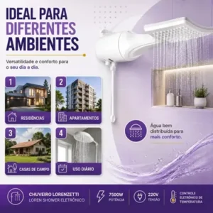 Chuveiro Eletrônico Loren Shower Lorenzetti - Imagem 4