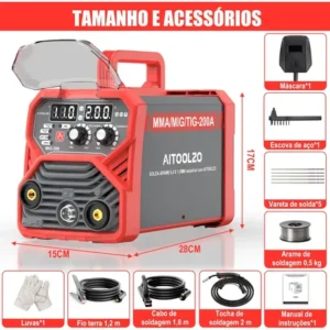Máquina Solda Sem Gás/gás 5 Em 1 C/tampa Para Led Aitoolzo - Imagem 4