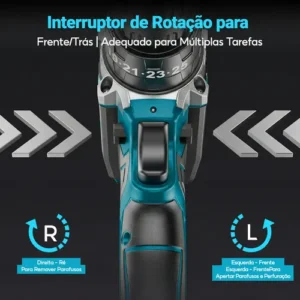 Parafusadeira Furadeira De Impacto Profissional Sem Fio 48v - Imagem 5