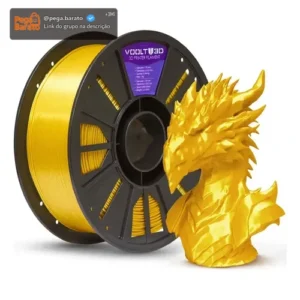 Filamento Pla Dourado V-silk 1kg Impressão Peças 3d Nacional - Imagem 1