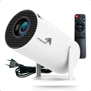 Projetor HY300 Smart Portátil Pholex Full HD 4K Android 11 WiFi Bluetooth Mini Projetor Home Theater Branco Imagem Nítida Alta Luminosidade Som Potente Compatível com Celular TV Box e Notebook - Imagem 9