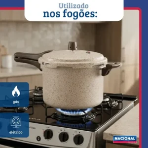 Panela De Pressão Fast Antiaderente 4,5l Baunilha Nacional - Imagem 8
