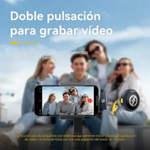 Microfone Lapela Hollyland Lark M2 Mini Combo Duplo USB-C, Lightning e Camera preto - Imagem 9