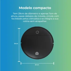 Robô aspirador Positivo Casa Inteligente PRA90 preto - Imagem 7