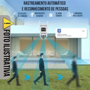 Câmera Dupla Segurança Ip Wifi Externa Lente 6mp App Yoosee - Imagem 7