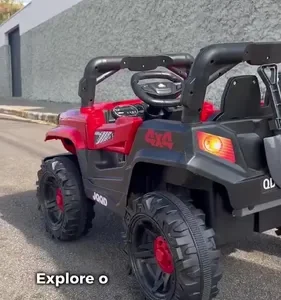 Jipe Infantil Elétrico 12v Carrinho Controle Remoto Música Brinq Kids - Imagem 13