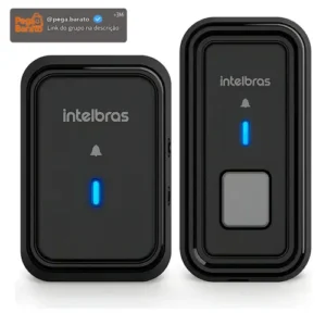 Campainha Sem Fio Intelbras Cib 101 Com Bateria Preta - Imagem 1