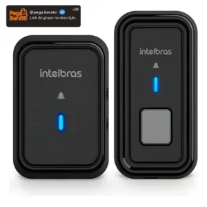 Campainha Sem Fio Intelbras Cib 101 Com Bateria Preta - Imagem 1