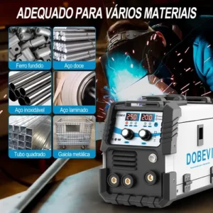 Máquina Solda 250a Sem Gás Com Acessórios 110v/220v Dobevi - Imagem 6