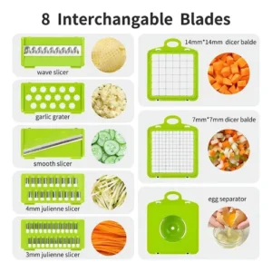 Cortador Picador Fatiador De Legumes E Vegetais 14 Em 1 - Imagem 5