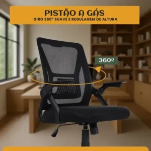 Cadeira de Escritório Presidente Ergonômica Valencia Diretor Executiva com Apoio de Braço, Suporte Lombar e Malha Respirável LuvinCo - Imagem 7