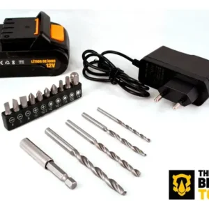 Furadeira Parafusadeira Sem Fio A Bateria Tb-12e 12v 3/8 10mm Com Maleta E Acessórios The Black Tools - Imagem 7
