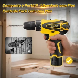 Parafusadeira E Furadeira Cor 2 Baterias Sem Fio 18v Soarfly - Imagem 9