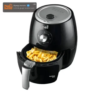 Fritadeira Elétrica Air Fryer Nell Smart 2.4L Preta C/ Timer - Imagem 1