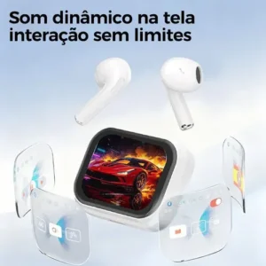 Fone De Ouvido Sem Fio Eletro Mex 90 Pro Bluetooth 6.0 - 30h De Reprodução Resistência, Tela Colorida Inteligente Cancelamento De Ruído Preto - Imagem 9