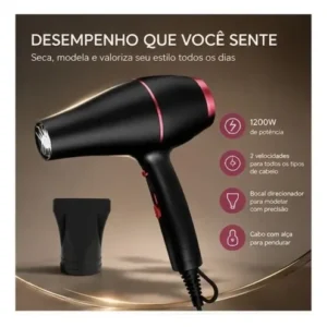 Kit Secador + Escova Secadora Modeladora + Chapinha - Imagem 9