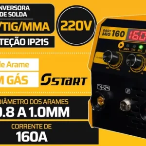 Maquina Inversora Solda Mig 160a 3 Em 1 Tig Lift Acessórios - Imagem 7