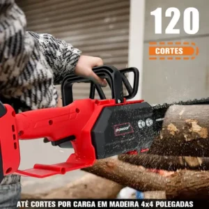 Motosserra Elétrica Brushless 16 Polegadas 2 Bateria 1600w - Imagem 8