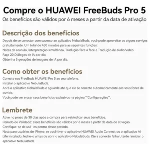 Fone de Ouvido Sem Fio HUAWEI FreeBuds Pro 5 Cancelamento de Ruído com IA de Motor Duplo Som Ultra Imersivo Chamadas Estáveis e Nítidas IP57 Até 38 horas Autonomia de Bateria Areia - Imagem 11