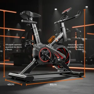 Bicicleta Ergométrica Spinning ITS Fitness Q5 com Roda de Inércia 8 kg e 6 Níveis de Resistência - Imagem 9