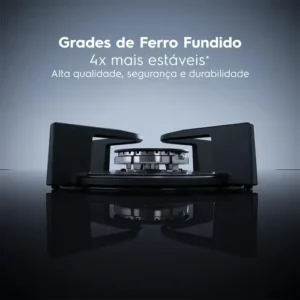 Cooktop 5 Bocas a Gás Electrolux Mesa Vidro Expert ChamaPrecisa e Grade Ferro Fundido (KE5GW) - Bivolt - Imagem 7