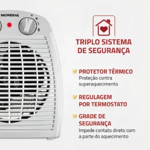 Aquecedor elétrico Mondial Caloventor A-08 branco - Imagem 4
