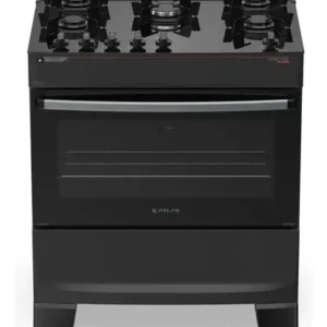 Fogão 5 Bocas Atlas Atenas Glass A Gás com Mesa de Vidro e Mega Chama Preto Bivolt - Imagem 2