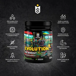 Pré-Treino Evolution Workout 300g Termogênico Sabor Limonada Suiça Soldiers Nutrition Energia Foco Treino - Imagem 5