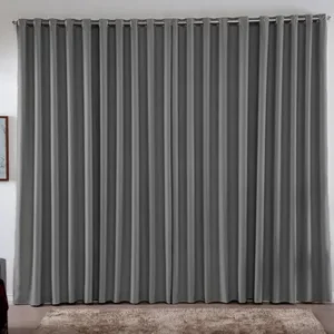 Cortina 3,00x2,80 Metros Blackout Blecaute Cinza Corta Luz Em Tecido Grosso Para Quarto E Sala Casa Laura Enxovais - Imagem 3