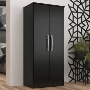 Armário Multiuso 2 Portas Preto Regente - Imagem 1
