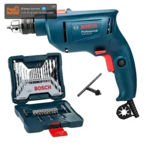 Furadeira Industrial Impacto Rev 450w Gsb 450 Re Bosch + Kit - Imagem 1