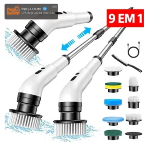 DeckCasa Escova elétrica de limpeza JY-6010 Branco Unidade 1 - Imagem 1