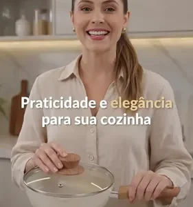 Jogo De Panelas Cerâmico Triplo Indução Tuut Ecoglid 5 Peças Cor Baunilha - Imagem 2