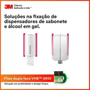 Fita Dupla Face 3m Vhb 9,5mm X 20m 4910 Transparente Lisa - Imagem 4