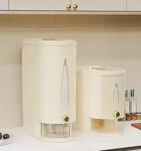 Pote Dispensador 5kg Arroz Feijão Grãos Com Medidor Vedação - Imagem 2