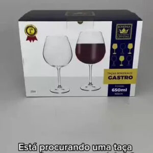 Jogo 06 Unidades De Taças Vinho Tinto 650ml Cristal Bohemia - Imagem 2
