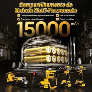 Kit 4 Em 1 Ferramentas Elétricas Profissional Com Baterias - Imagem 11